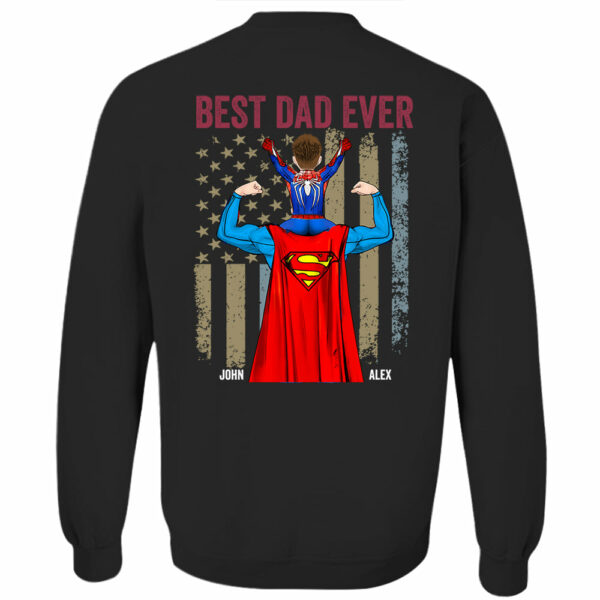Proud As The Best Dad Ever - Personalized Back Printed Shirt - Image 5