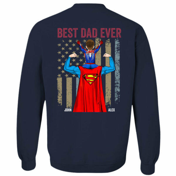 Proud As The Best Dad Ever - Personalized Back Printed Shirt - Image 7