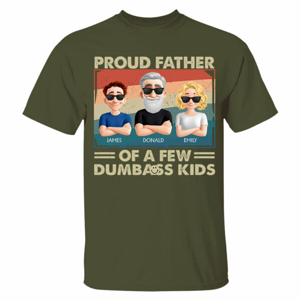 Proud Dad Of A Few - Personalized Funny Shirt For Husband, Dad, Grandpa NA04 - Image 3