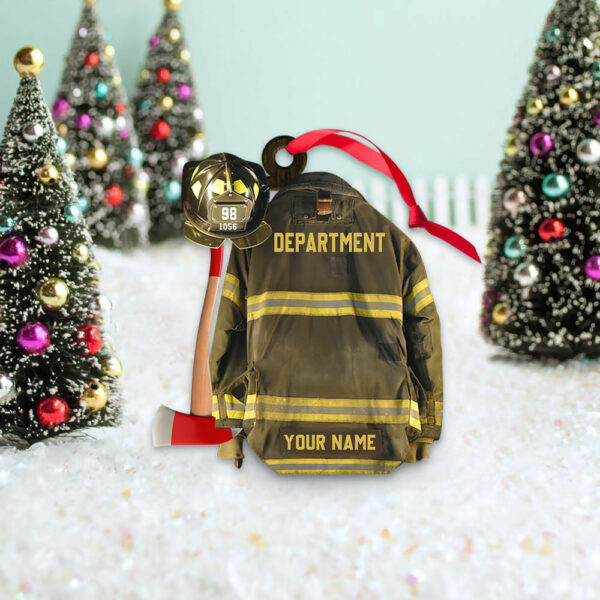 Proud Firefighter Personalized Ornament Gift For Firefighter Fireman - Image 3