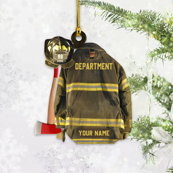 Proud Firefighter Personalized Ornament Gift For Firefighter Fireman - Image 4