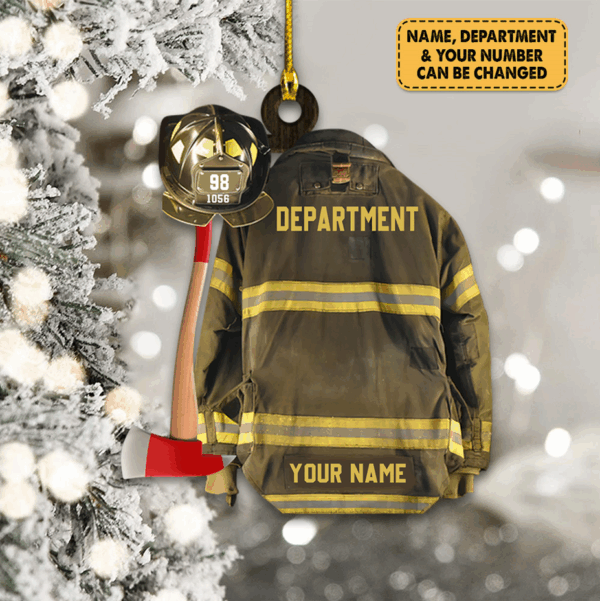 Proud Firefighter Personalized Ornament Gift For Firefighter Fireman - Image 2