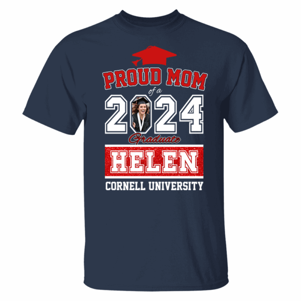 Proud Mom of a 2024 Graduate Shirt, Custom Photo For Family - Image 5