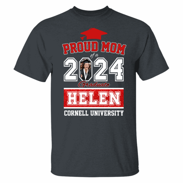 Proud Mom of a 2024 Graduate Shirt, Custom Photo For Family - Image 4