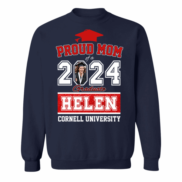 Proud Mom of a 2024 Graduate Shirt, Custom Photo For Family - Image 7