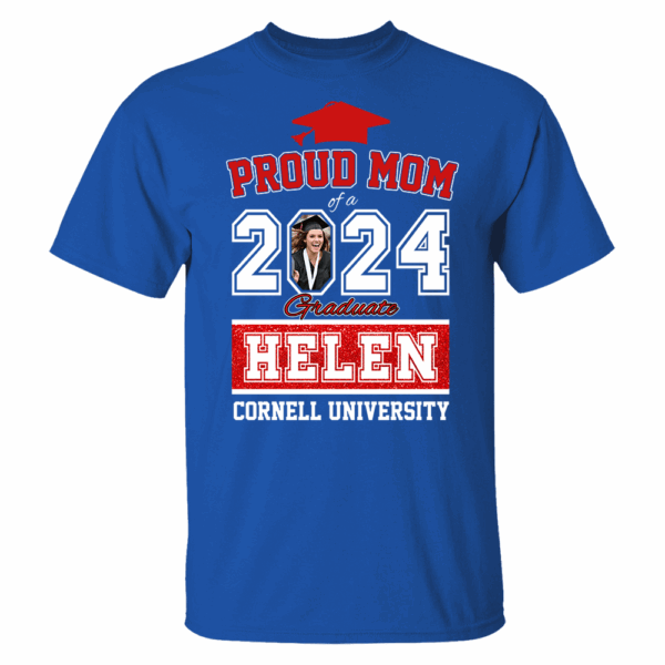 Proud Mom of a 2024 Graduate Shirt, Custom Photo For Family - Image 3