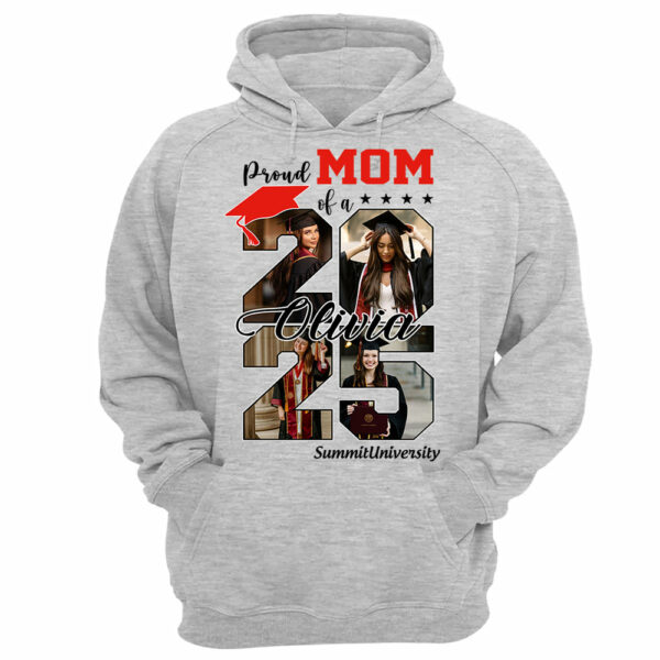 Proud Mom Of A 2025 Graduate Shirt, Personalized Graduation Shirts Proud Family Graduate 2025 Graduate Pictureand Photo Class Of 2025 Senior Family Shirt - YN2103 - Image 11