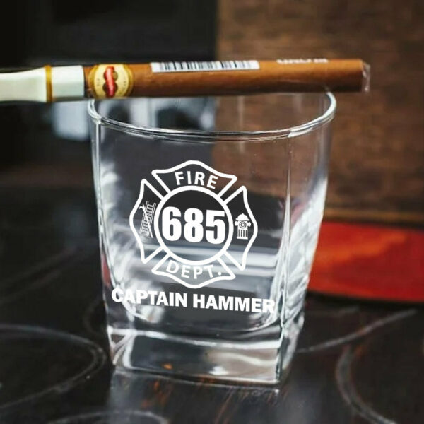Proudly Served Duty Honor Courage Custom Decanter Set Gift For Firefighter H2511 - Image 4