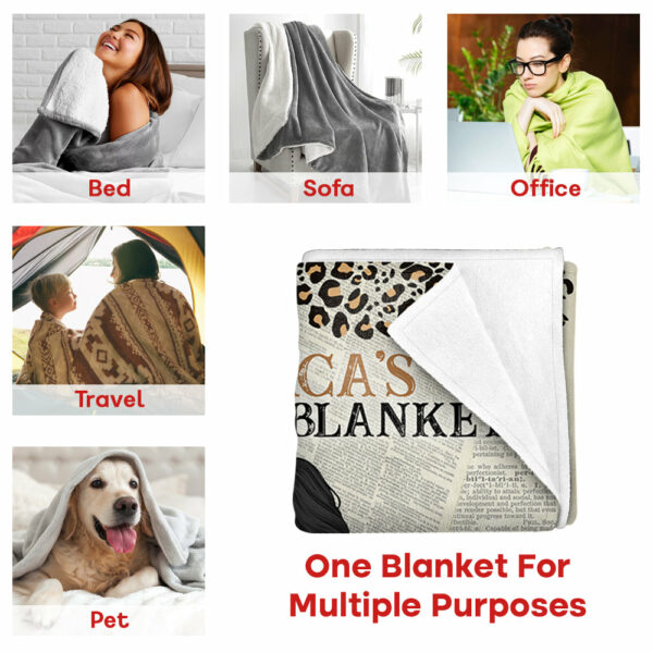 Reading Blanket Just A Girl Who Loves Books - Personalized Blanket - Image 4