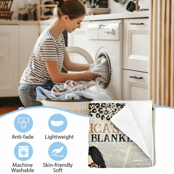Reading Blanket Just A Girl Who Loves Books - Personalized Blanket - Image 5