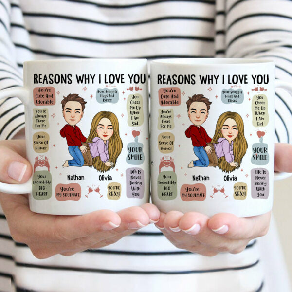 Reasons Why I Love You - Funny Couple Mug - Personalized Gift For Couples NA04 - Image 4