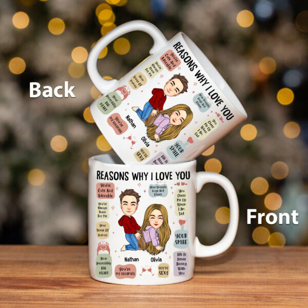 Reasons Why I Love You - Funny Couple Mug - Personalized Gift For Couples NA04 - Image 8