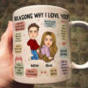 Reasons Why I Love You - Funny Couple Mug - Personalized Gift For Couples NA04