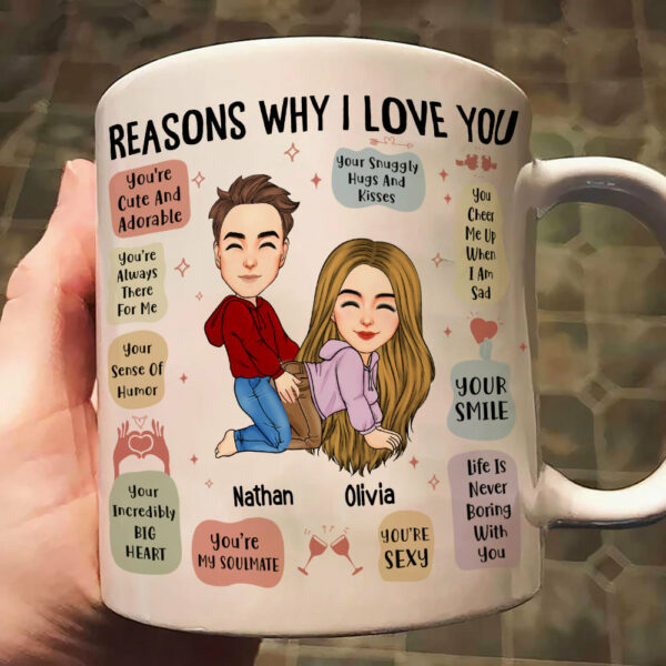 Reasons Why I Love You - Funny Couple Mug - Personalized Gift For Couples NA04