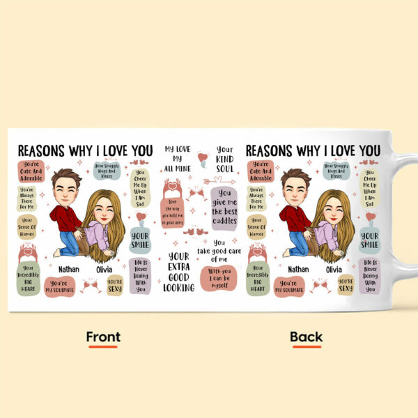 Reasons Why I Love You - Funny Couple Mug - Personalized Gift For Couples NA04 - Image 2