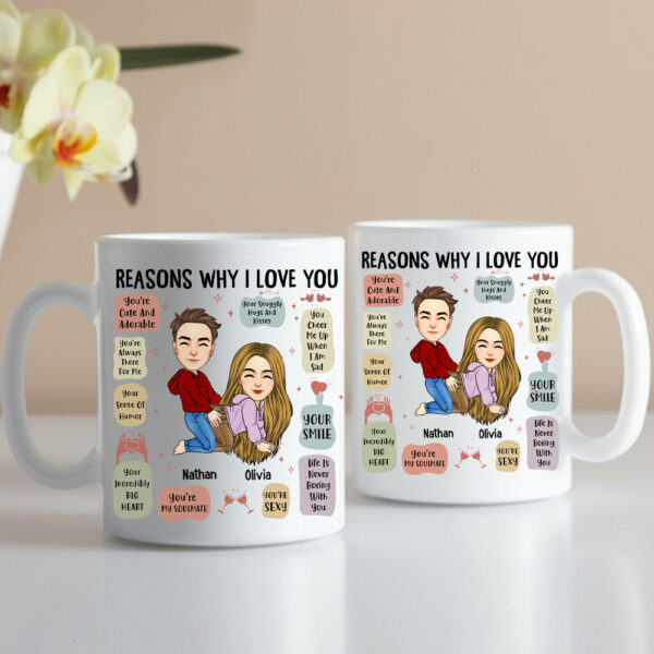 Reasons Why I Love You - Funny Couple Mug - Personalized Gift For Couples NA04 - Image 9