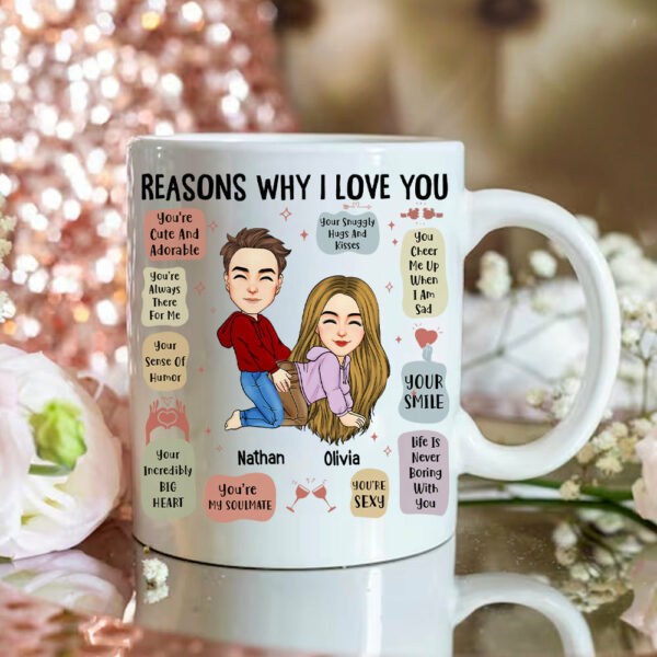 Reasons Why I Love You - Funny Couple Mug - Personalized Gift For Couples NA04 - Image 7