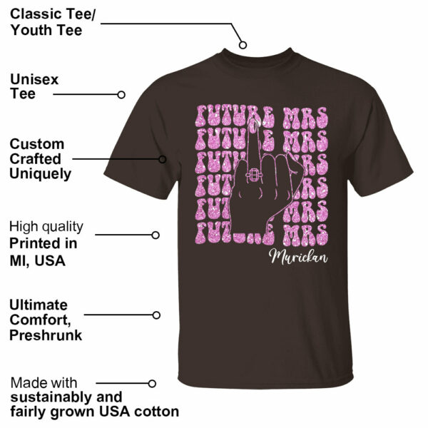 Retro Bachelorette Bride Shirt, Personalized Future Mrs Shirt, Custom Bridal, Bride To Be Shirt, Custom Future Mrs Shirt, Comfort Colors Tee - Image 3