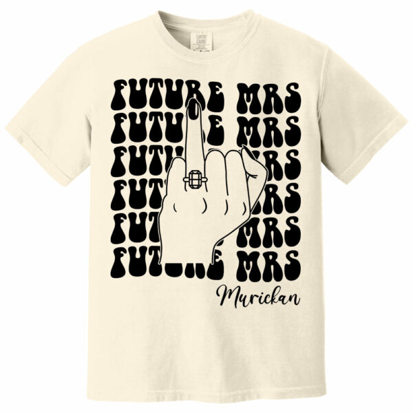Retro Bachelorette Bride Shirt, Personalized Future Mrs Shirt, Custom Bridal, Bride To Be Shirt, Custom Future Mrs Shirt, Comfort Colors Tee - Image 4