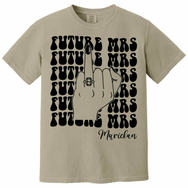 Retro Bachelorette Bride Shirt, Personalized Future Mrs Shirt, Custom Bridal, Bride To Be Shirt, Custom Future Mrs Shirt, Comfort Colors Tee - Image 2
