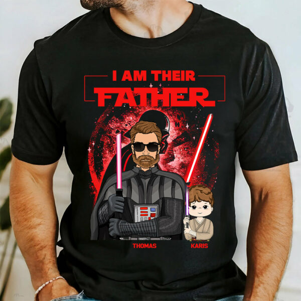 Retro I Am Their Father Custom Shirt For Dad - Father's Day Gift