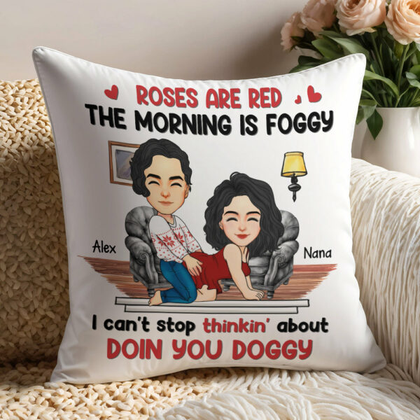 Roses Are Red, The Morning Is Foggy - Couple Personalized Custom Pillow - Christmas Gift For Husband Wife, Anniversary - Image 4