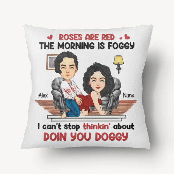 Roses Are Red, The Morning Is Foggy - Couple Personalized Custom Pillow - Christmas Gift For Husband Wife, Anniversary - Image 6