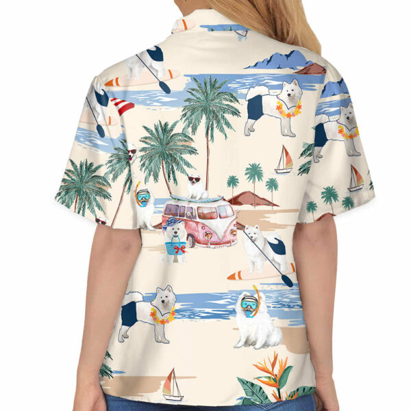 Samoyed Summer Beach Hawaiian Shirt - Image 6