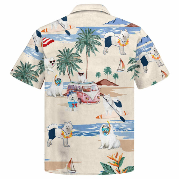 Samoyed Summer Beach Hawaiian Shirt - Image 2