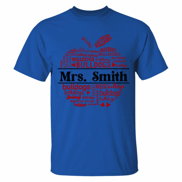 School Mascot Apple Shape Personalized Shirt Custom Gift For Teacher - Image 5