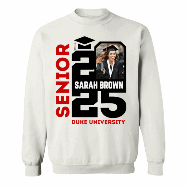 Senior 2025 Custom Photo Shirt, Personalized Graduation Shirt, Graduation Photo Shirt - Image 7