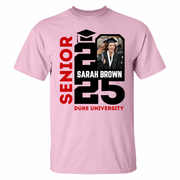 Senior 2025 Custom Photo Shirt, Personalized Graduation Shirt, Graduation Photo Shirt - Image 6