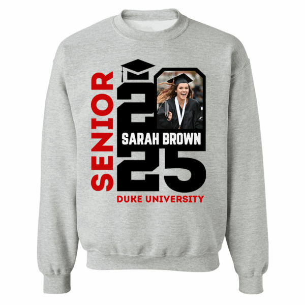 Senior 2025 Custom Photo Shirt, Personalized Graduation Shirt, Graduation Photo Shirt - Image 8