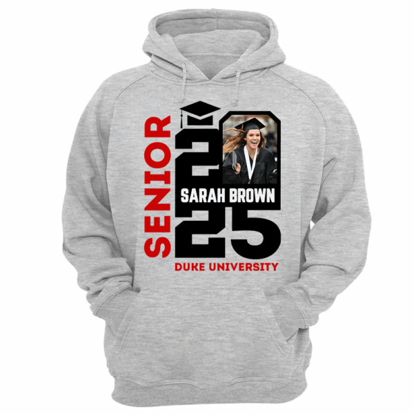 Senior 2025 Custom Photo Shirt, Personalized Graduation Shirt, Graduation Photo Shirt - Image 11