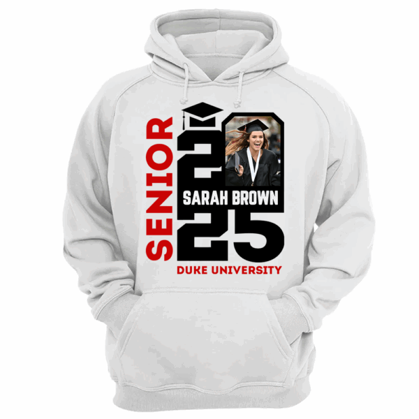 Senior 2025 Custom Photo Shirt, Personalized Graduation Shirt, Graduation Photo Shirt - Image 10