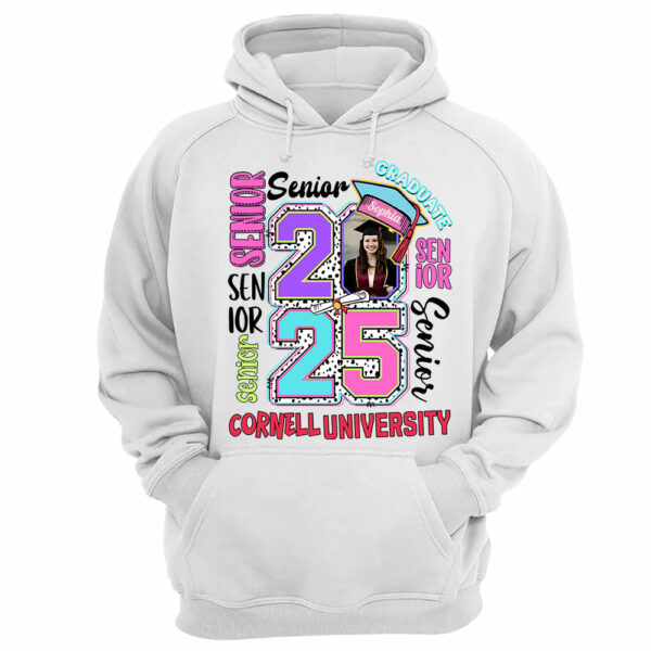 Senior 2025 Graduate, Retro Graduation Shirt vr2 - YN2103 - Image 4