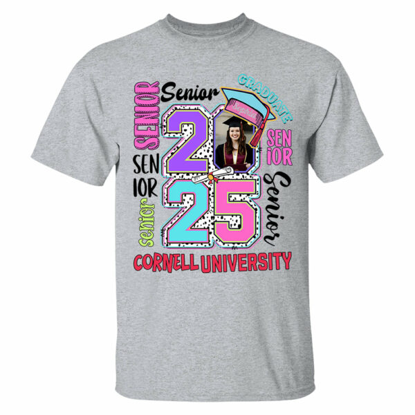 Senior 2025 Graduate, Retro Graduation Shirt vr2 - YN2103 - Image 5