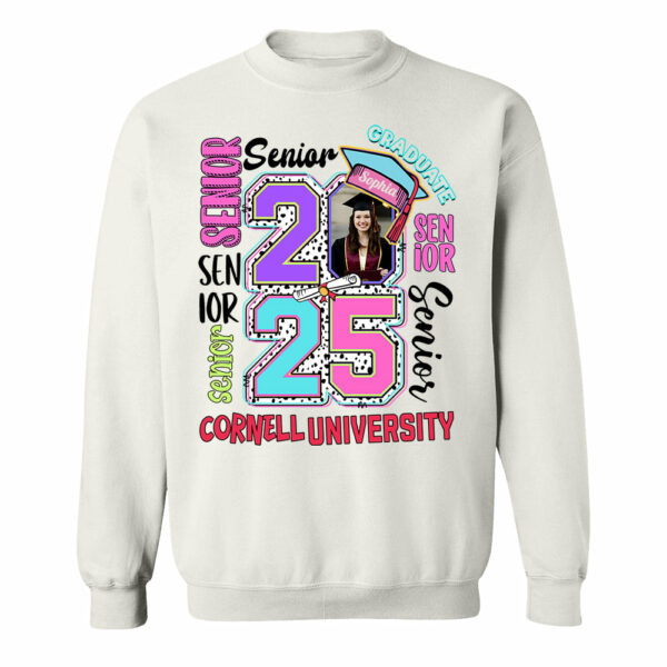 Senior 2025 Graduate, Retro Graduation Shirt vr2 - YN2103 - Image 3
