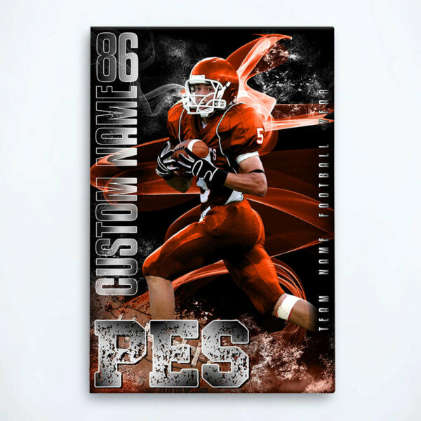 Senior Sports poster Senior Banner Canvas Custom Photo Game DAy Gift For Football Lover Football Family H2511 - Image 2