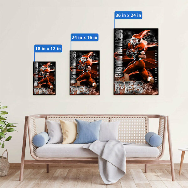 Senior Sports poster Senior Banner Canvas Custom Photo Game DAy Gift For Football Lover Football Family H2511 - Image 5