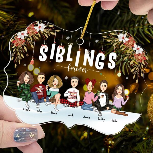 Siblings Forever Personalized Christmas Ornament Gift For Loved One - Image 6
