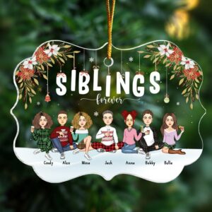 Siblings Forever Personalized Christmas Ornament Gift For Loved One