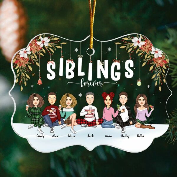 Siblings Forever Personalized Christmas Ornament Gift For Loved One - Image 3