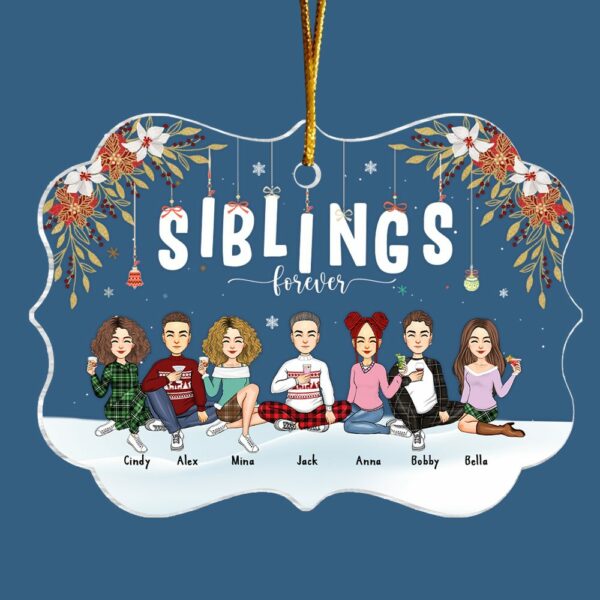 Siblings Forever Personalized Christmas Ornament Gift For Loved One - Image 4