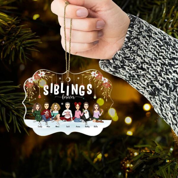 Siblings Forever Personalized Christmas Ornament Gift For Loved One - Image 5