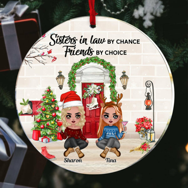 Sisters-In-Law Personalized Ornament - Sisters In Law By Chance Friends By Choice Personalized Ornament Gift For Sisters-In-Law - Image 6