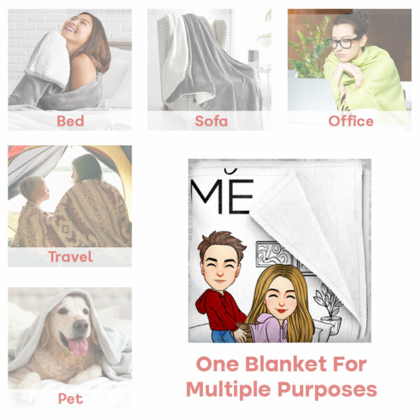 Sitting Next To You Doing Absolutely Nothing Personalized Blanket Gift For Husband Wife Couple, Anniversary - Image 6