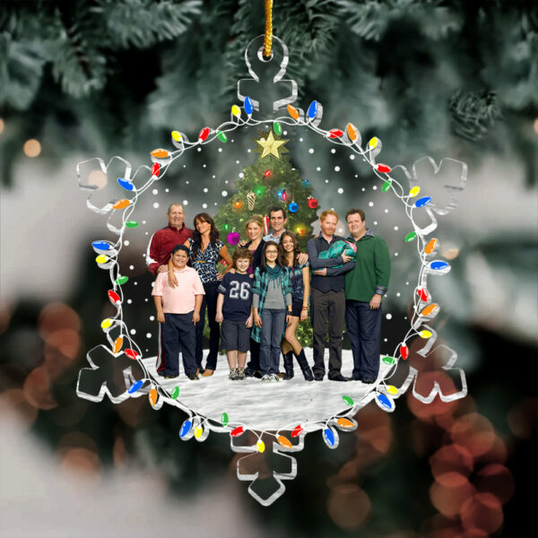 Snowflakes Custom Photo Family, Friends - Personalized Acrylic Photo Ornament - Image 3