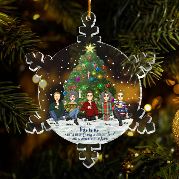Snowflakes This Is Us Personalized Acrylic Ornament For Sibling - Image 4