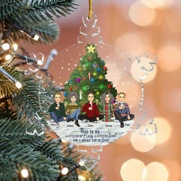 Snowflakes This Is Us Personalized Acrylic Ornament For Sibling - Image 5